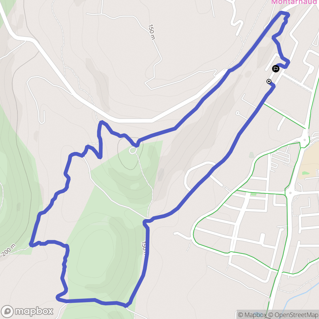 Montarnaud : carte du parcours de randonnée - France