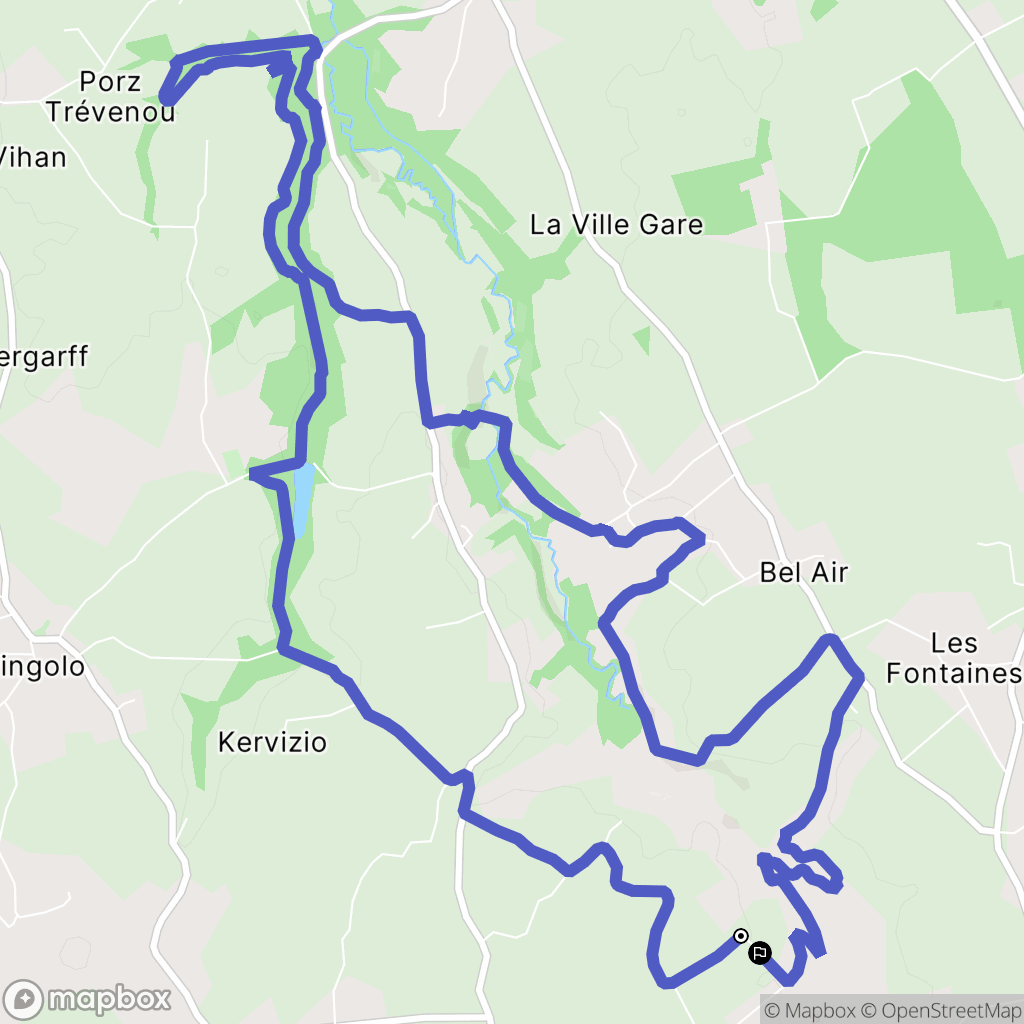 Châtelaudren-Plouagat : carte du parcours de randonnée - France