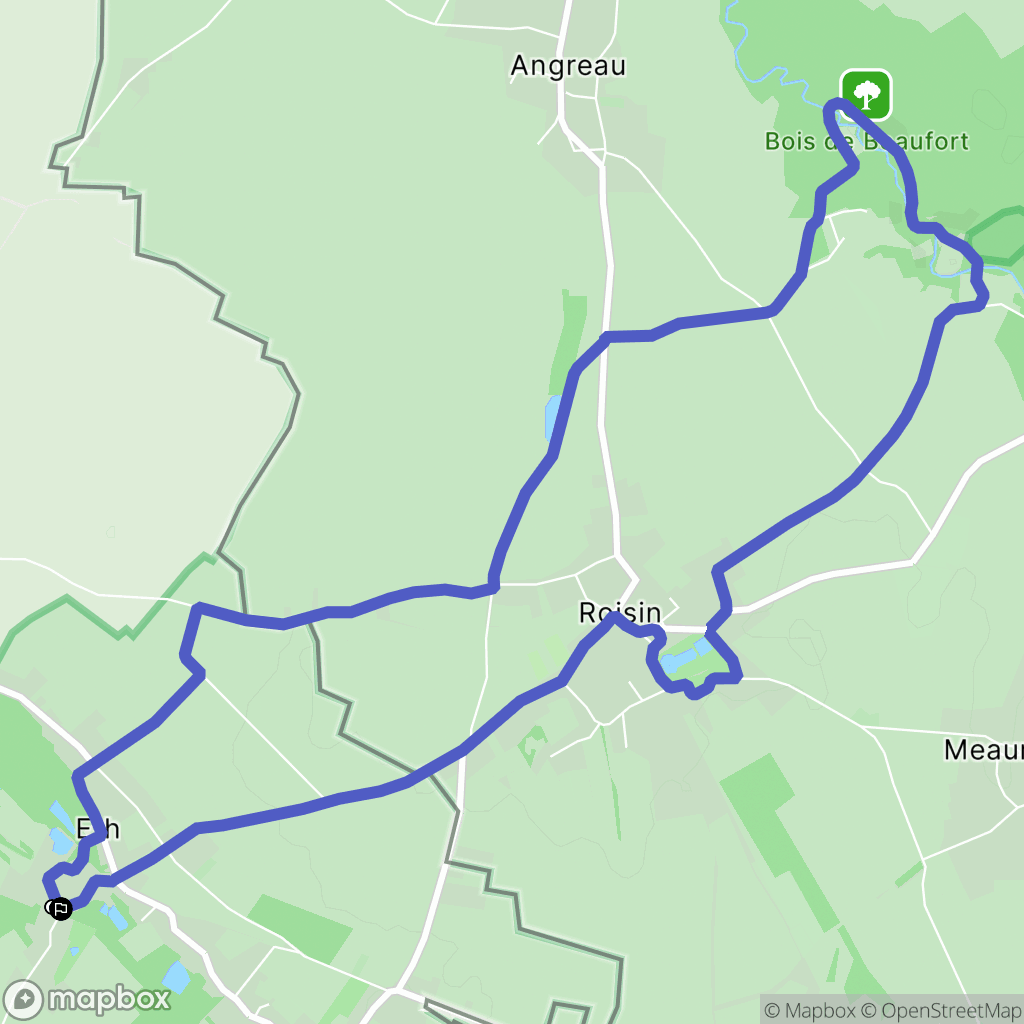Eth : carte du parcours de randonnée - France