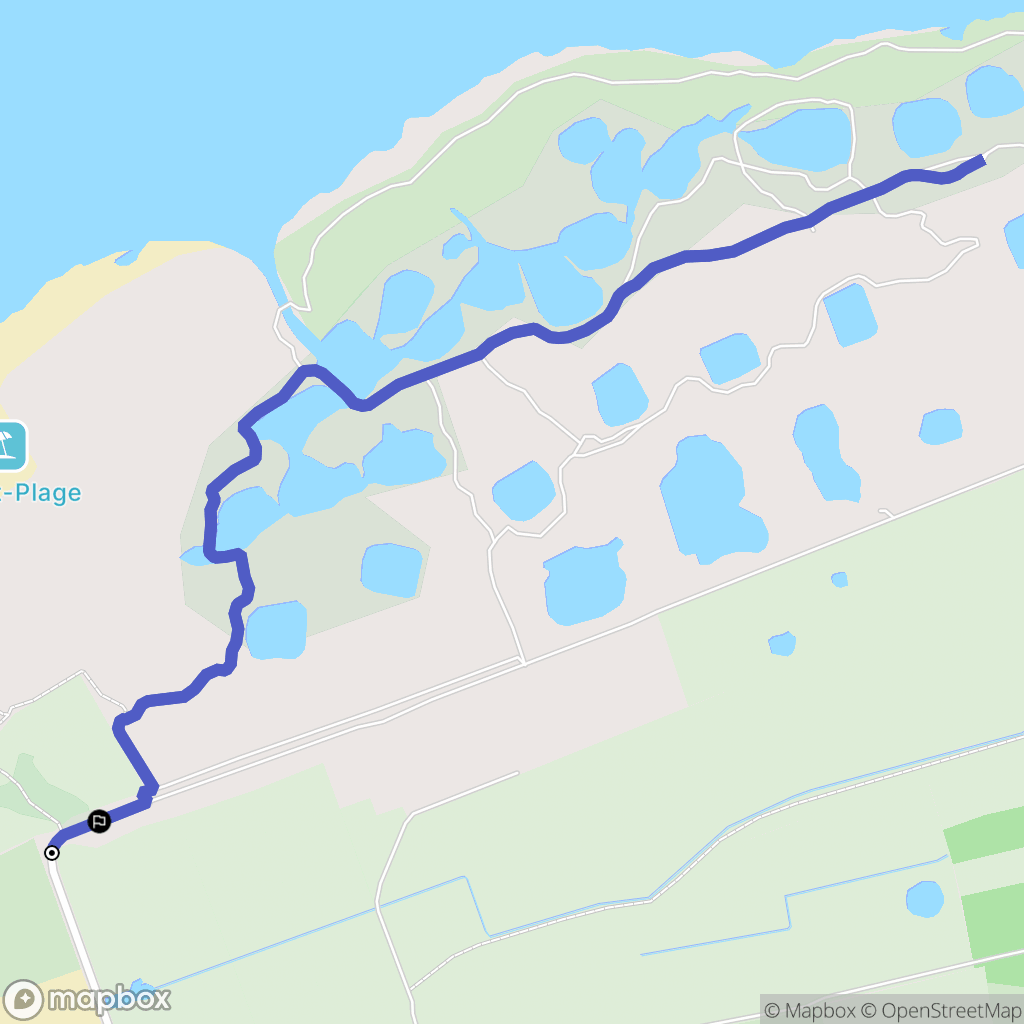 Calais : carte du parcours de randonnée - France
