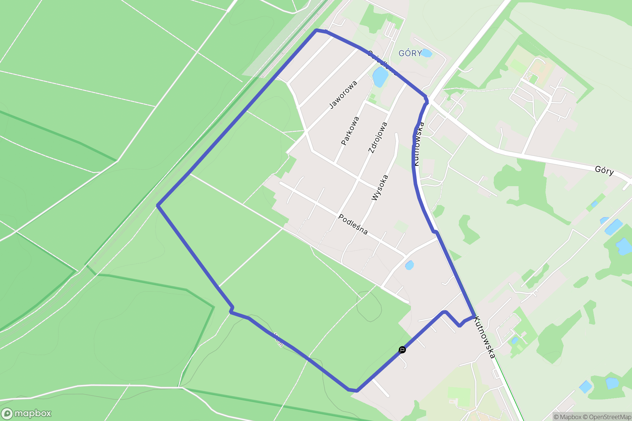 Płock: mapa trasy - Poland