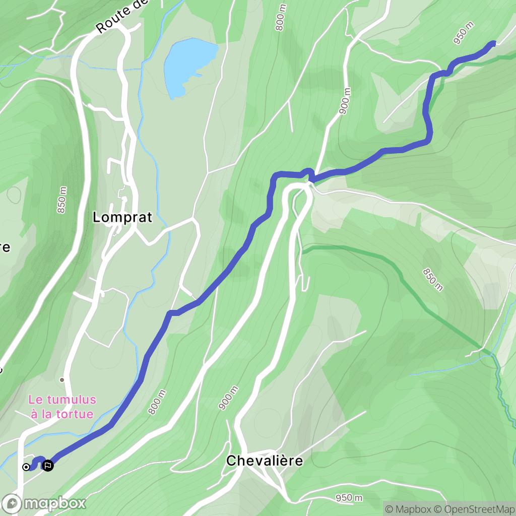 Saint-Pierre-Colamine : carte du parcours de randonnée - France