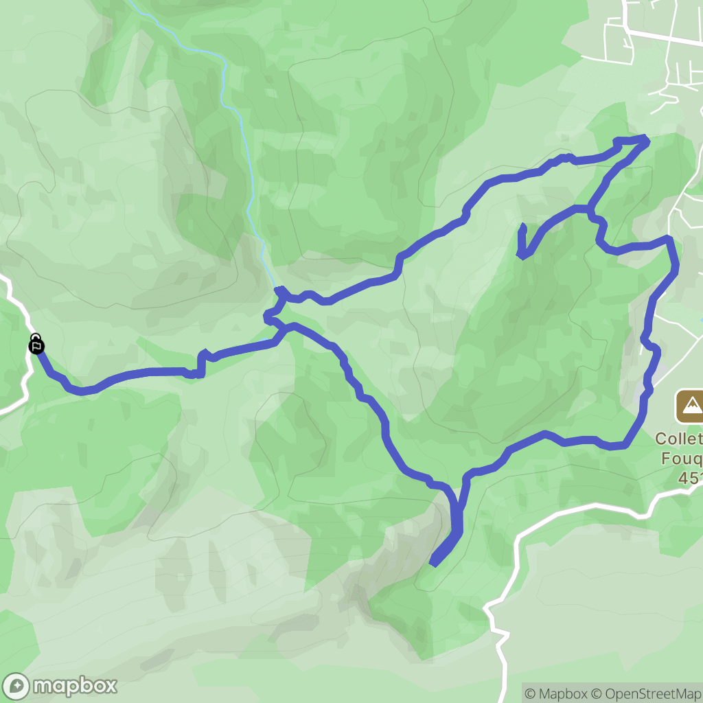 Saint-Zacharie : carte du parcours de randonnée - France