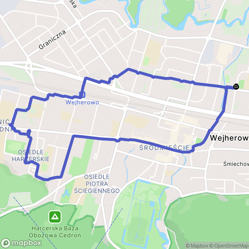 Wejherowo: mapa trasy - Poland