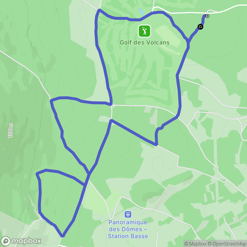 Orcines : carte du parcours de randonnée - France