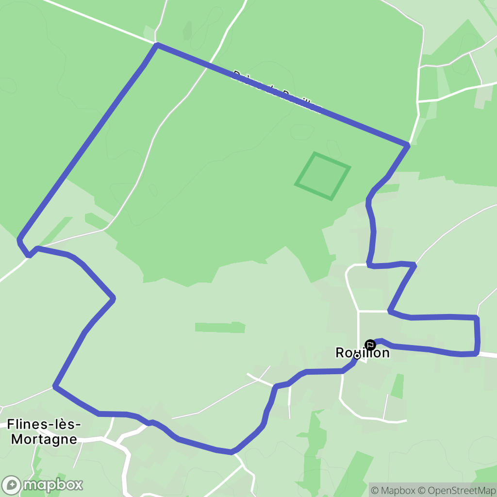 Flines-lès-Mortagne : carte du parcours de randonnée - France