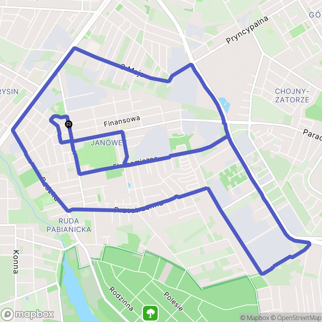 Łódź: mapa trasy - Poland