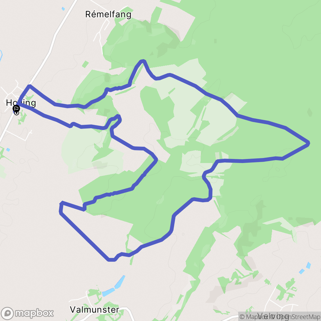 Holling : carte du parcours de randonnée - France