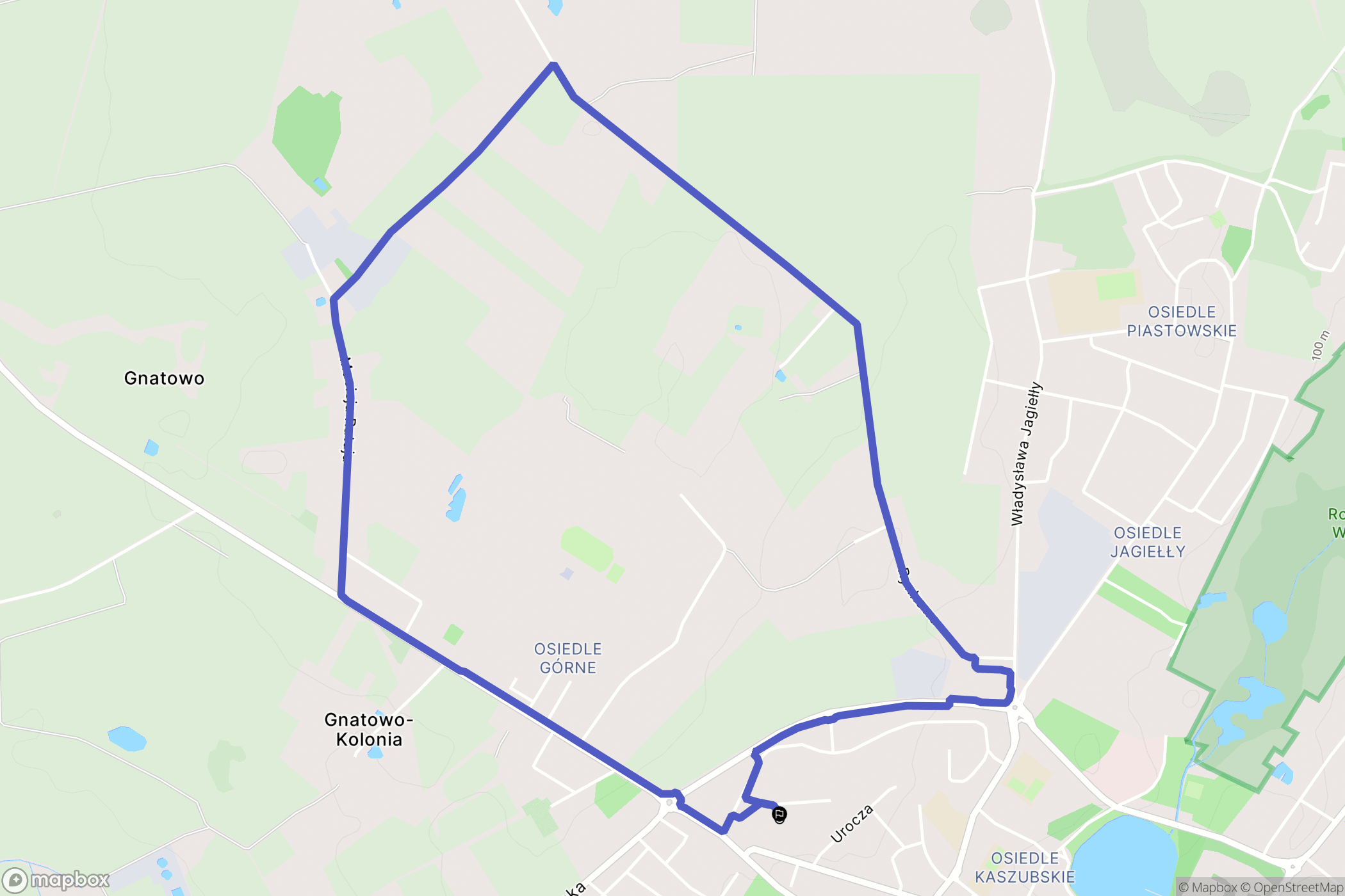 Kętrzyn: mapa trasy - Poland