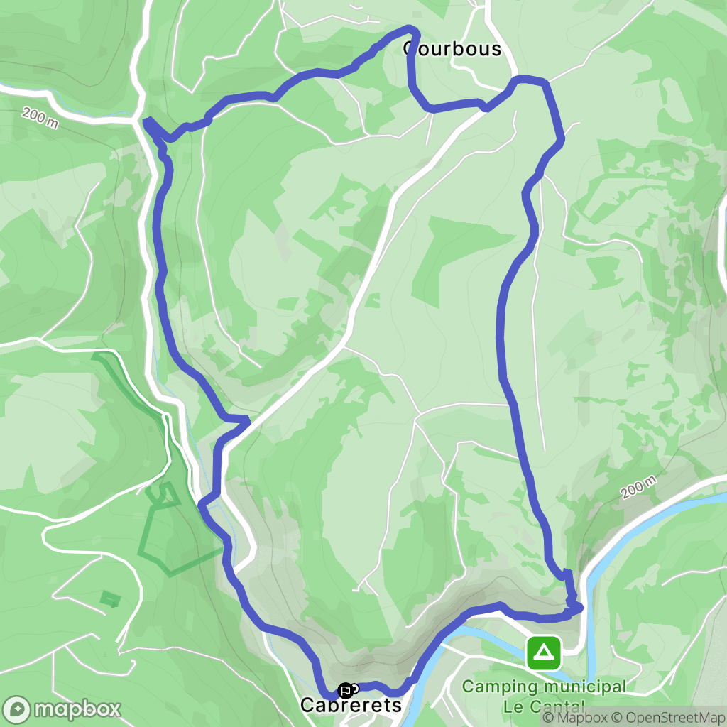 Cabrerets : carte du parcours de randonnée - France