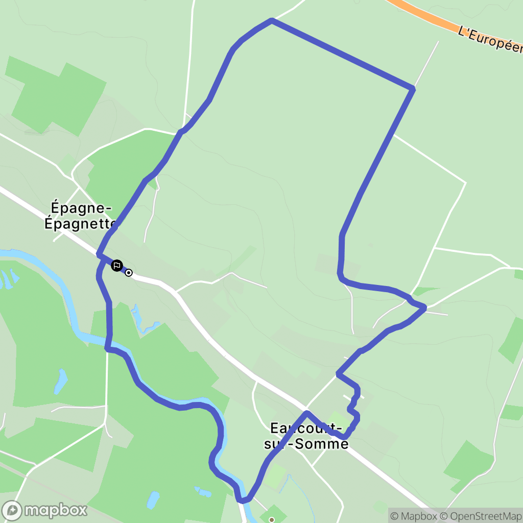 Épagne-Épagnette : carte du parcours de randonnée - France