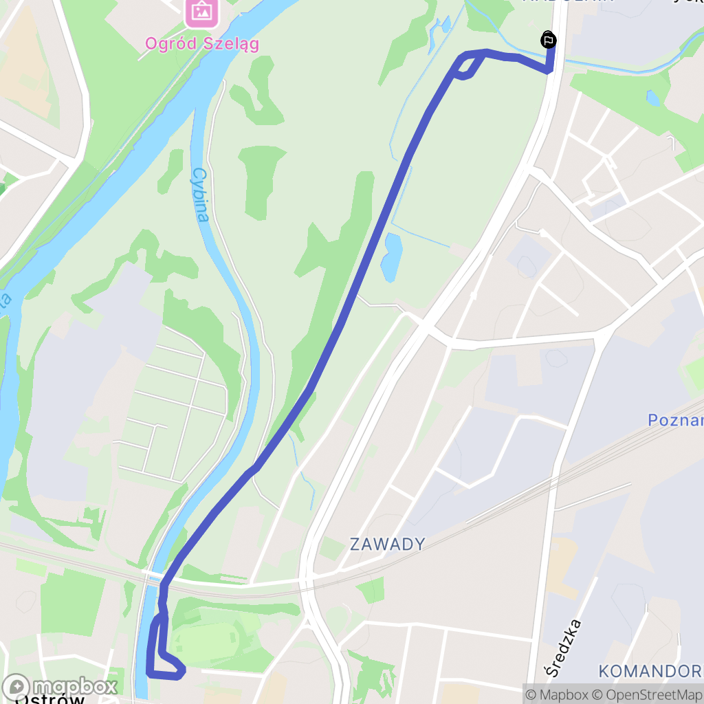 Poznań: mapa trasy - Poland