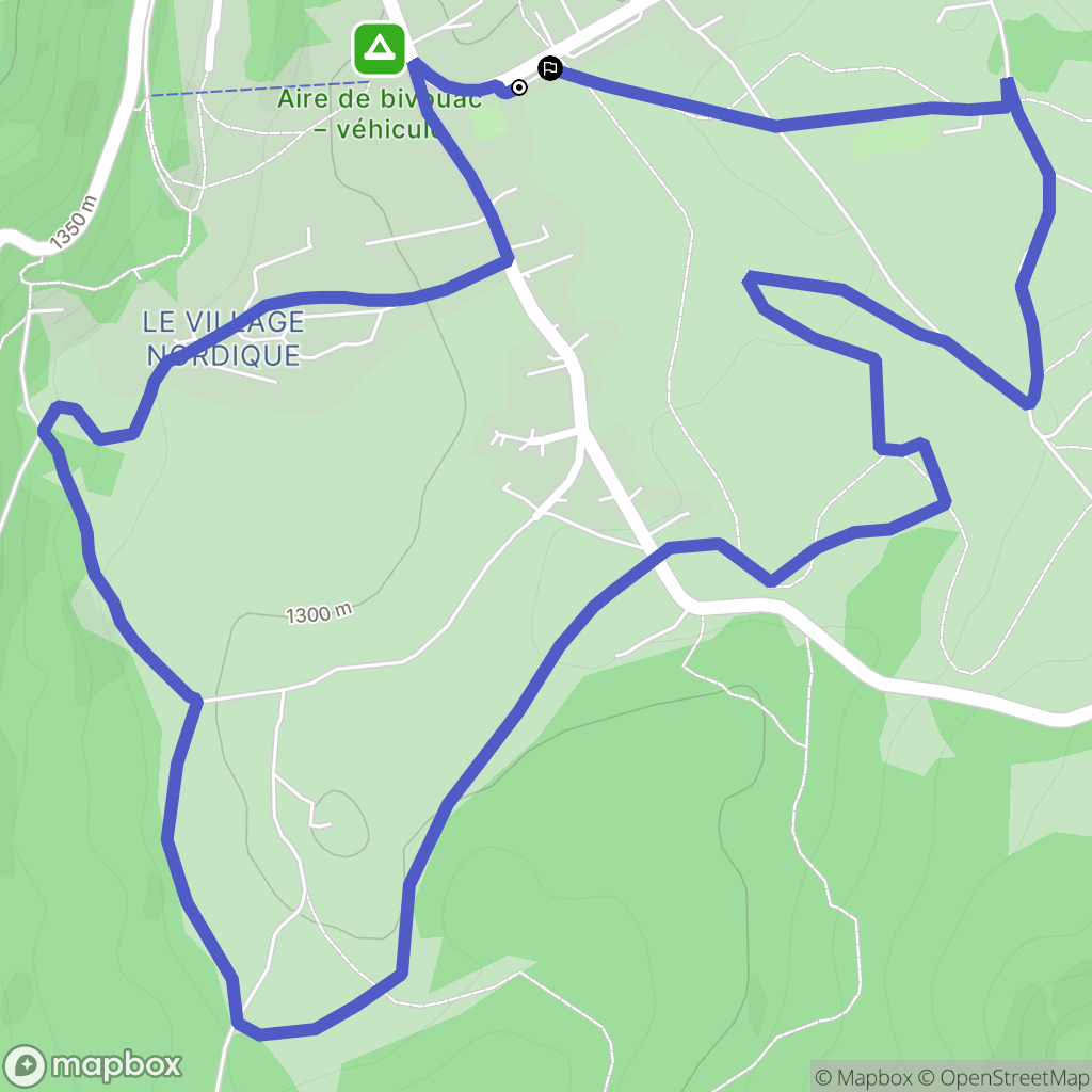 Les Déserts : carte du parcours de randonnée - France