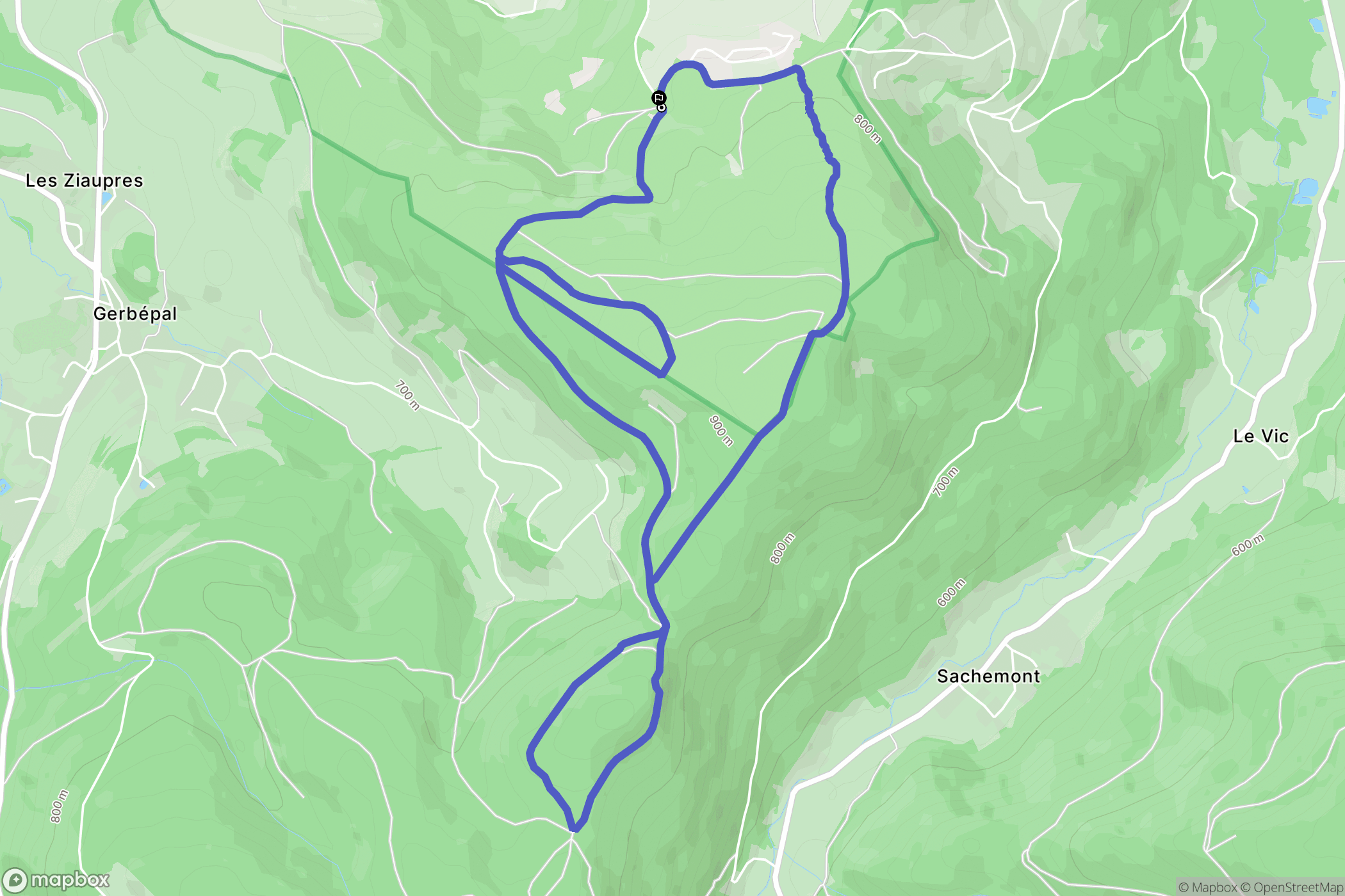 Anould : carte du parcours de randonnée - France