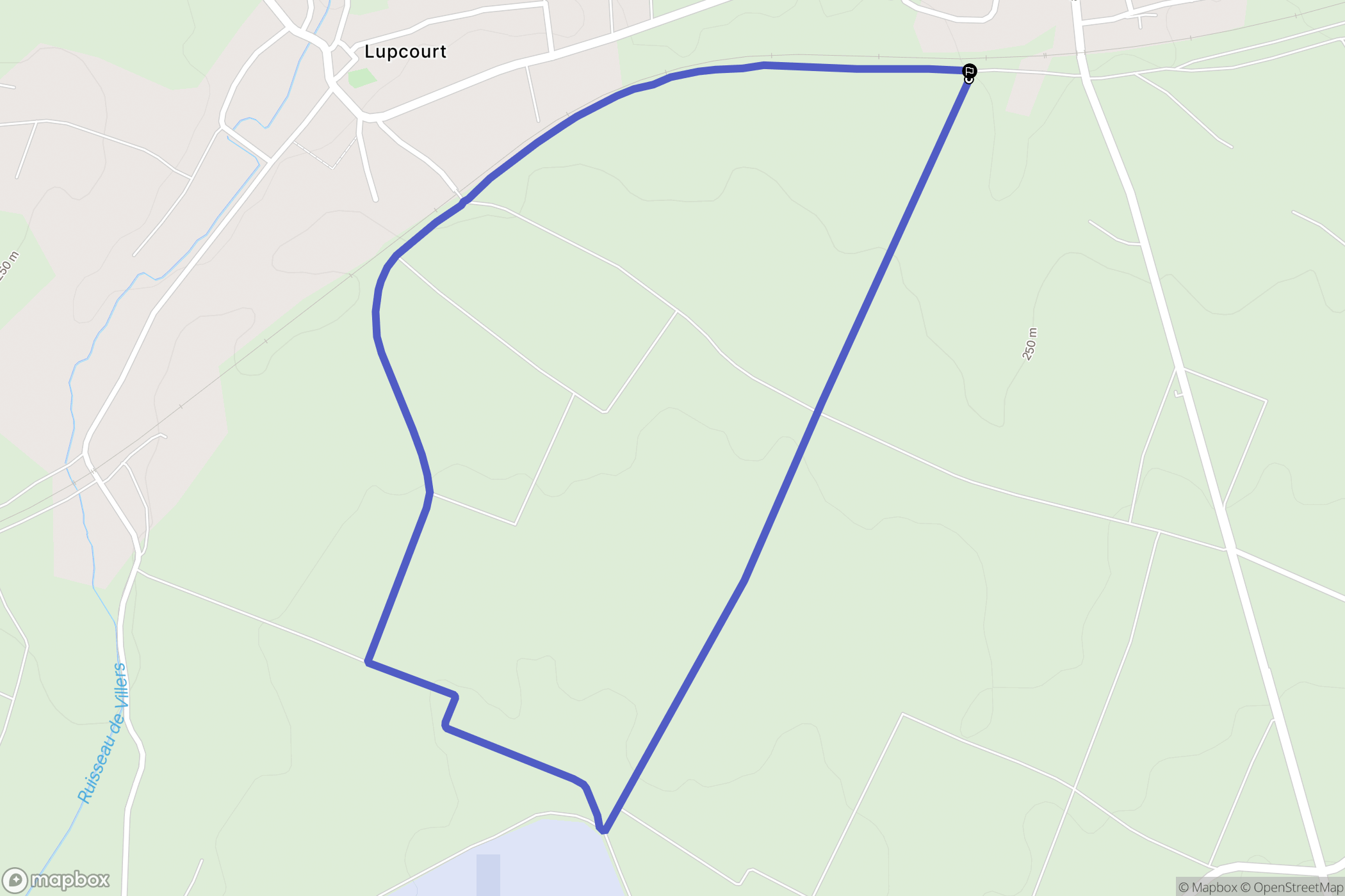 Ville-en-Vermois : carte du parcours de randonnée - France