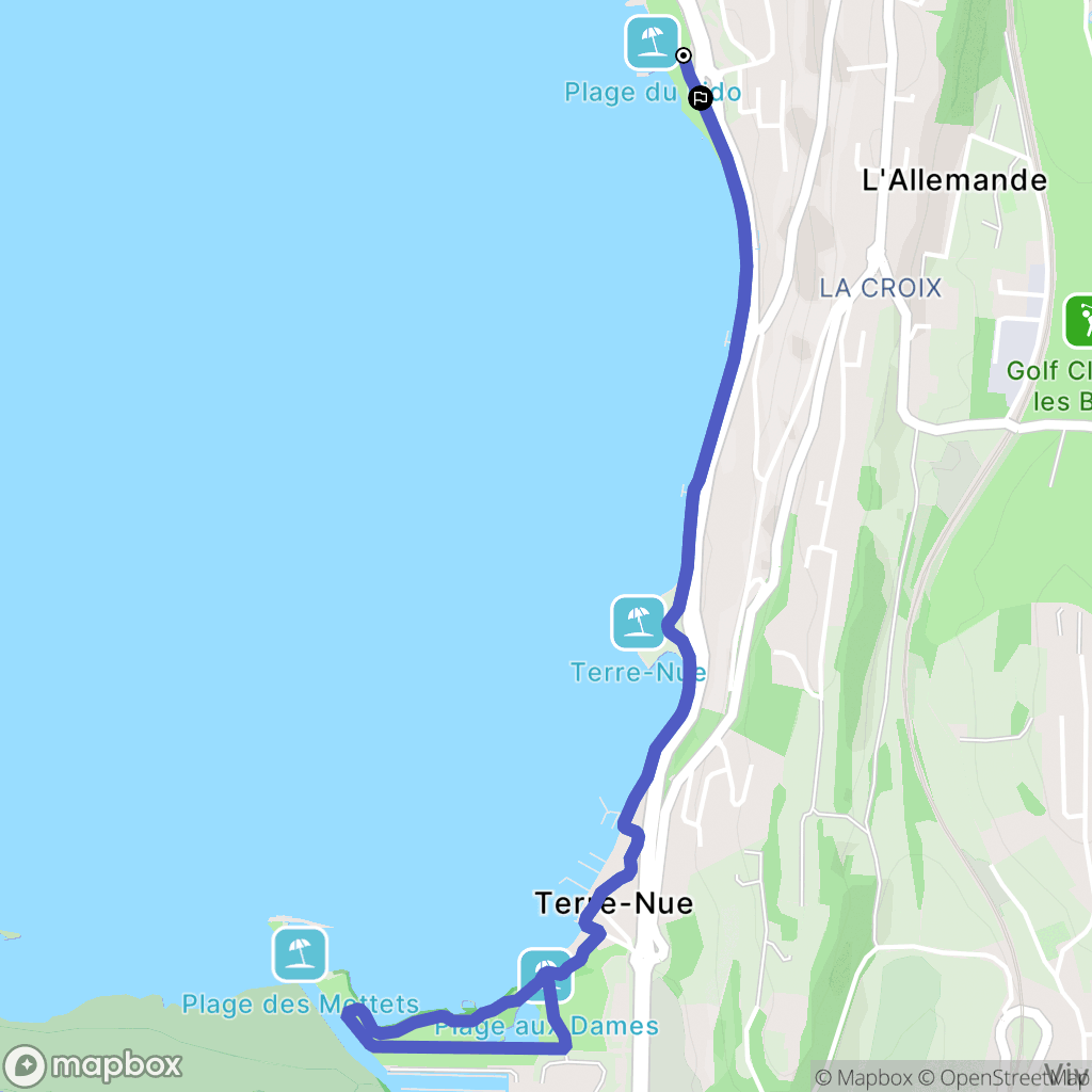 Tresserve : carte du parcours de randonnée - France