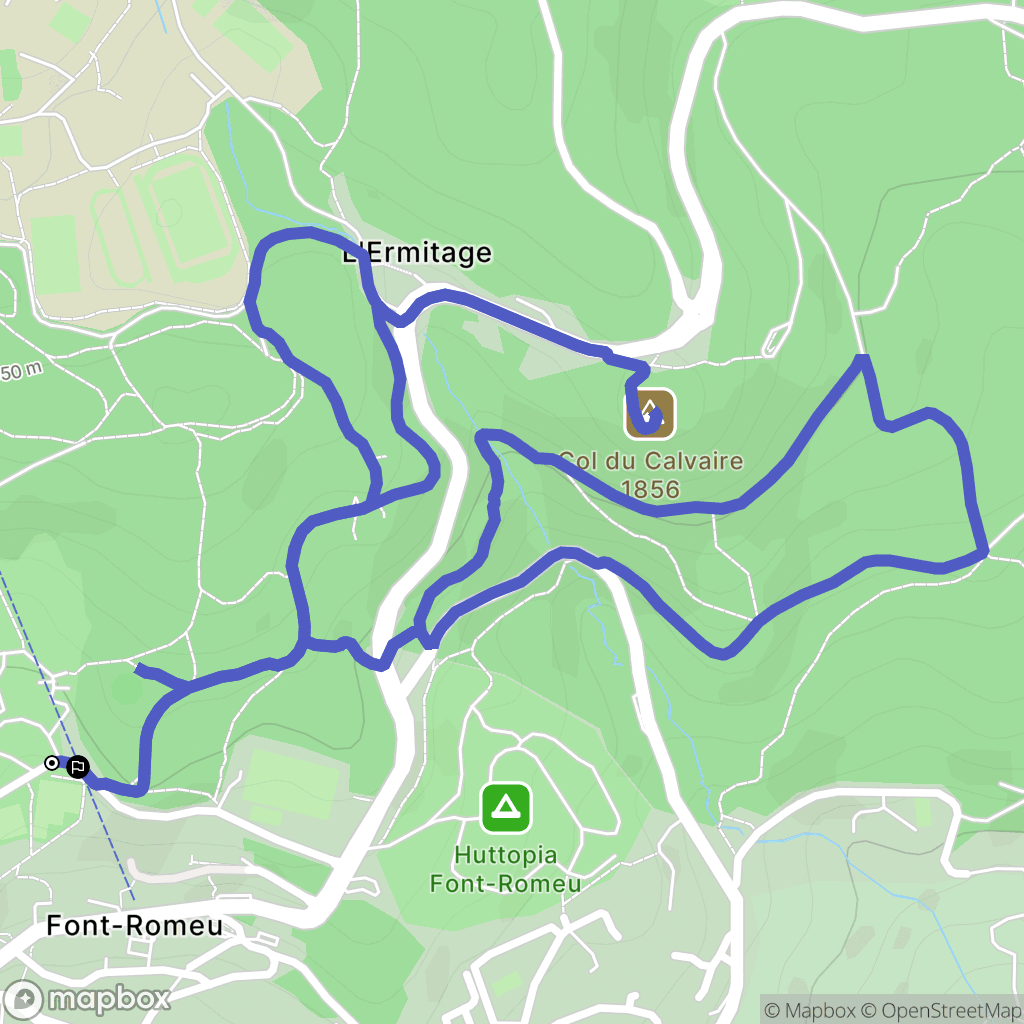 Font-Romeu-Odeillo-Via : carte du parcours de randonnée - France