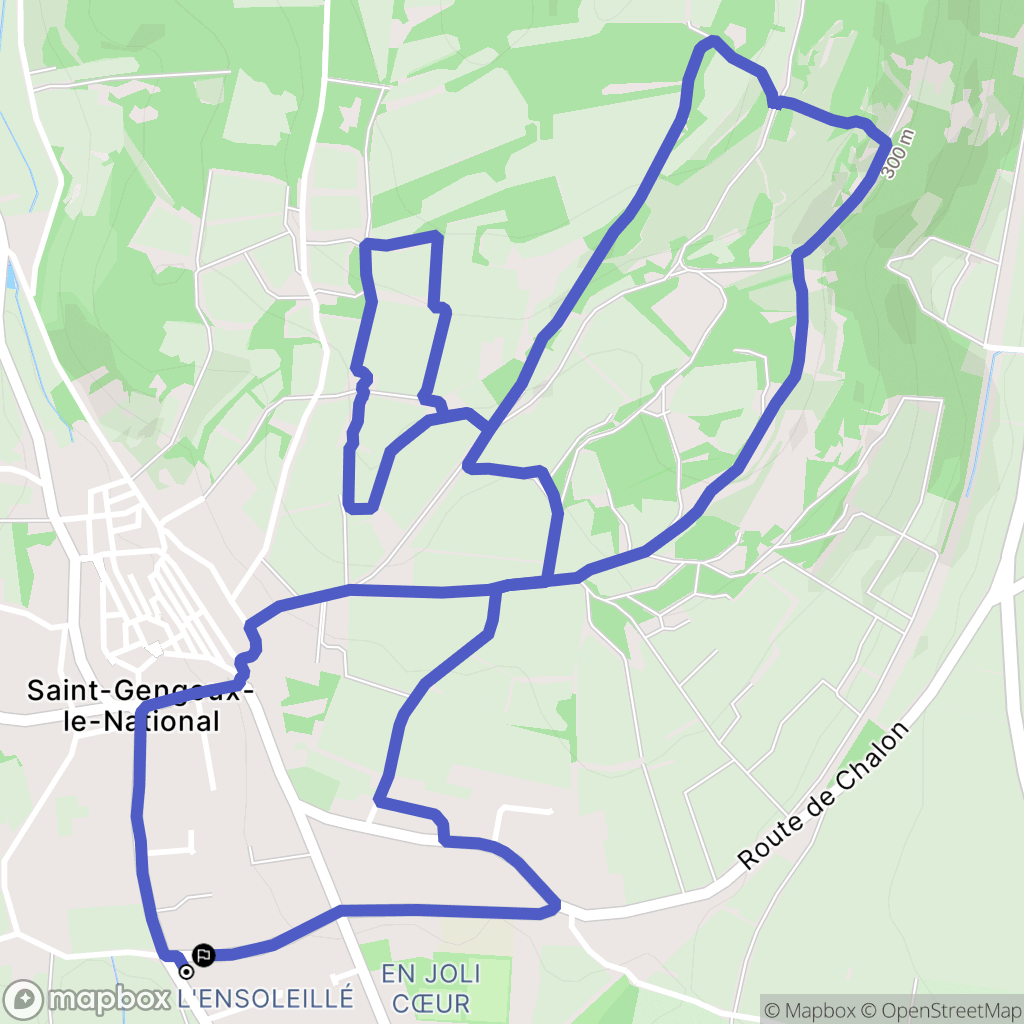 Saint-Gengoux-le-National : carte du parcours de randonnée - France