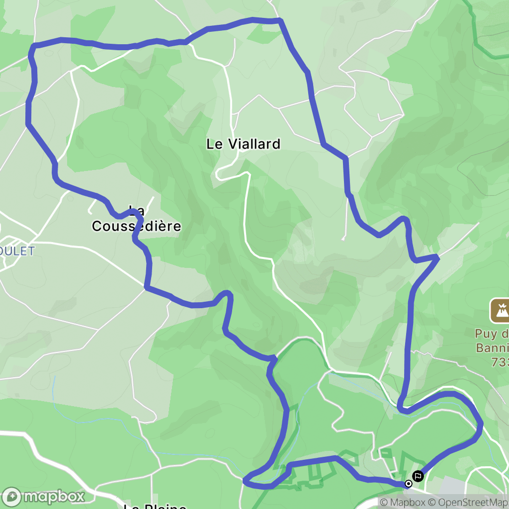 Volvic : carte du parcours de randonnée - France
