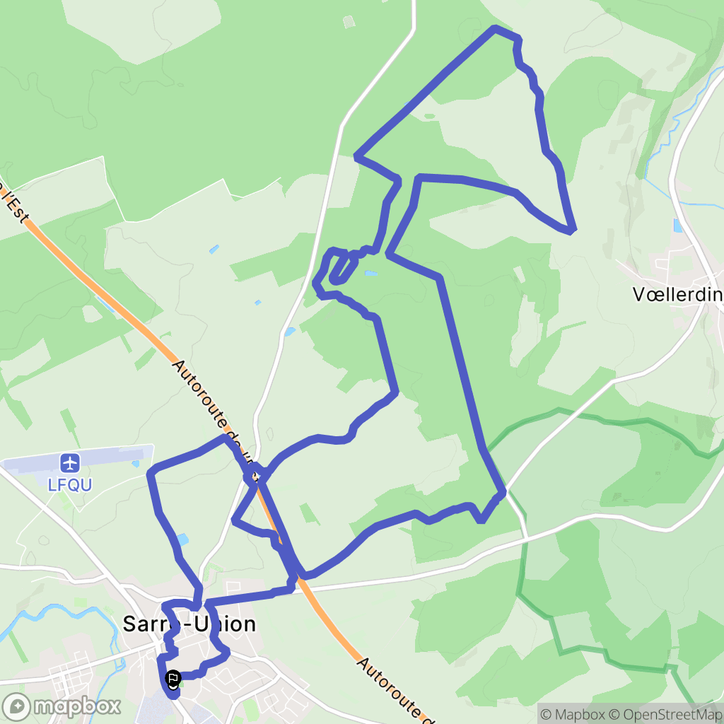 Sarre-Union : carte du parcours de randonnée - France