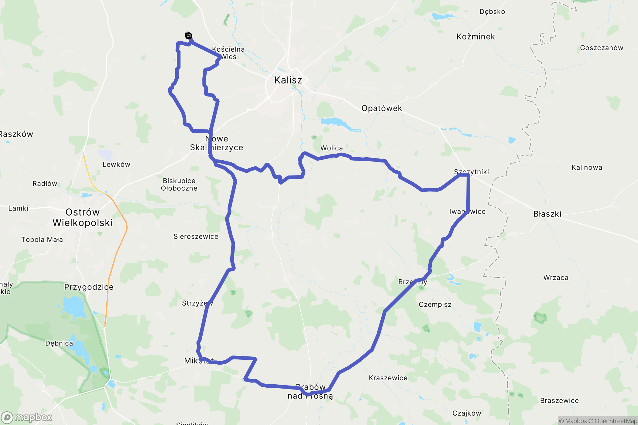Borczysko: mapa trasy - Poland