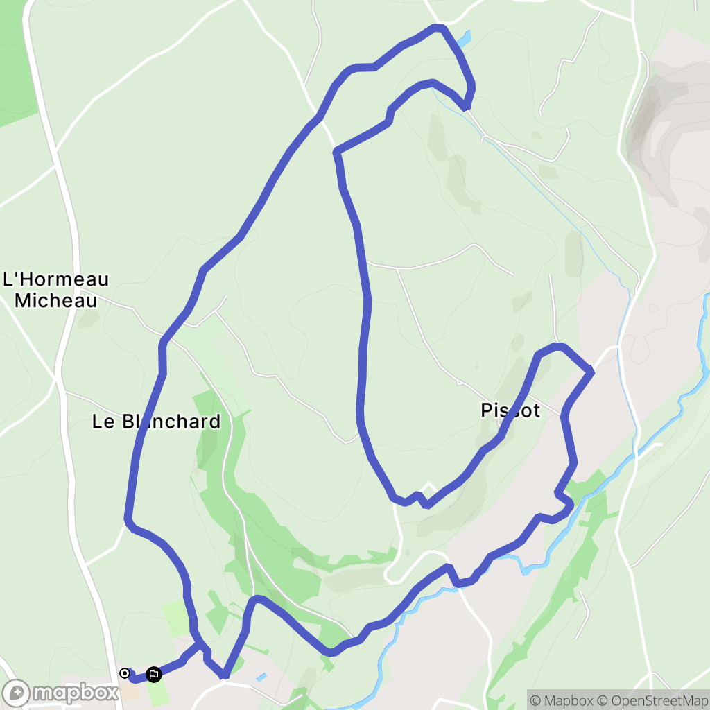 Saivres : carte du parcours de randonnée - France