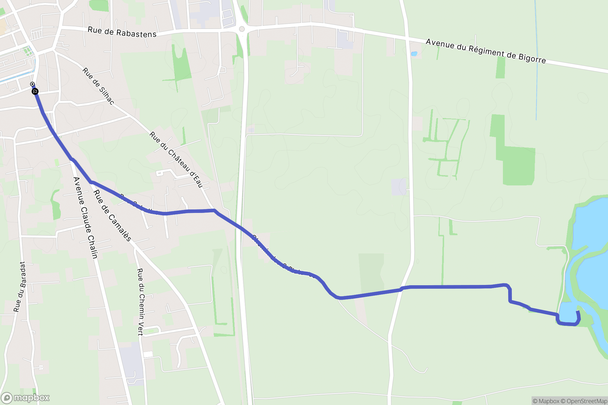 Vic-en-Bigorre : carte du parcours de randonnée - France