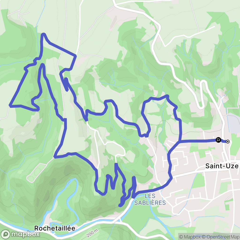 Saint-Uze : carte du parcours de randonnée - France