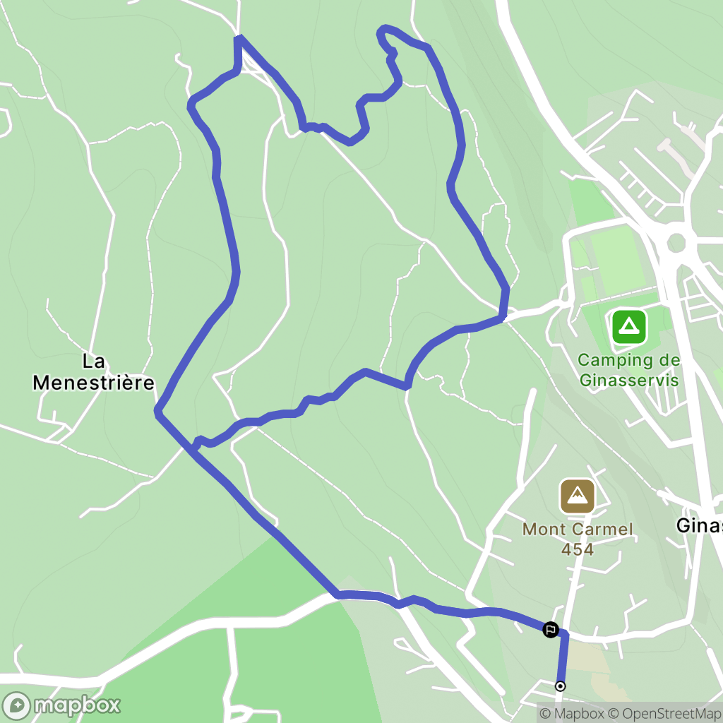 Ginasservis : carte du parcours de randonnée - France