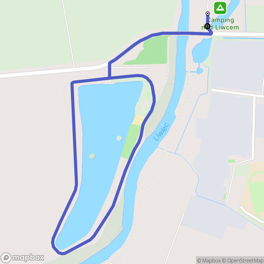 Węgrów: mapa trasy - Poland