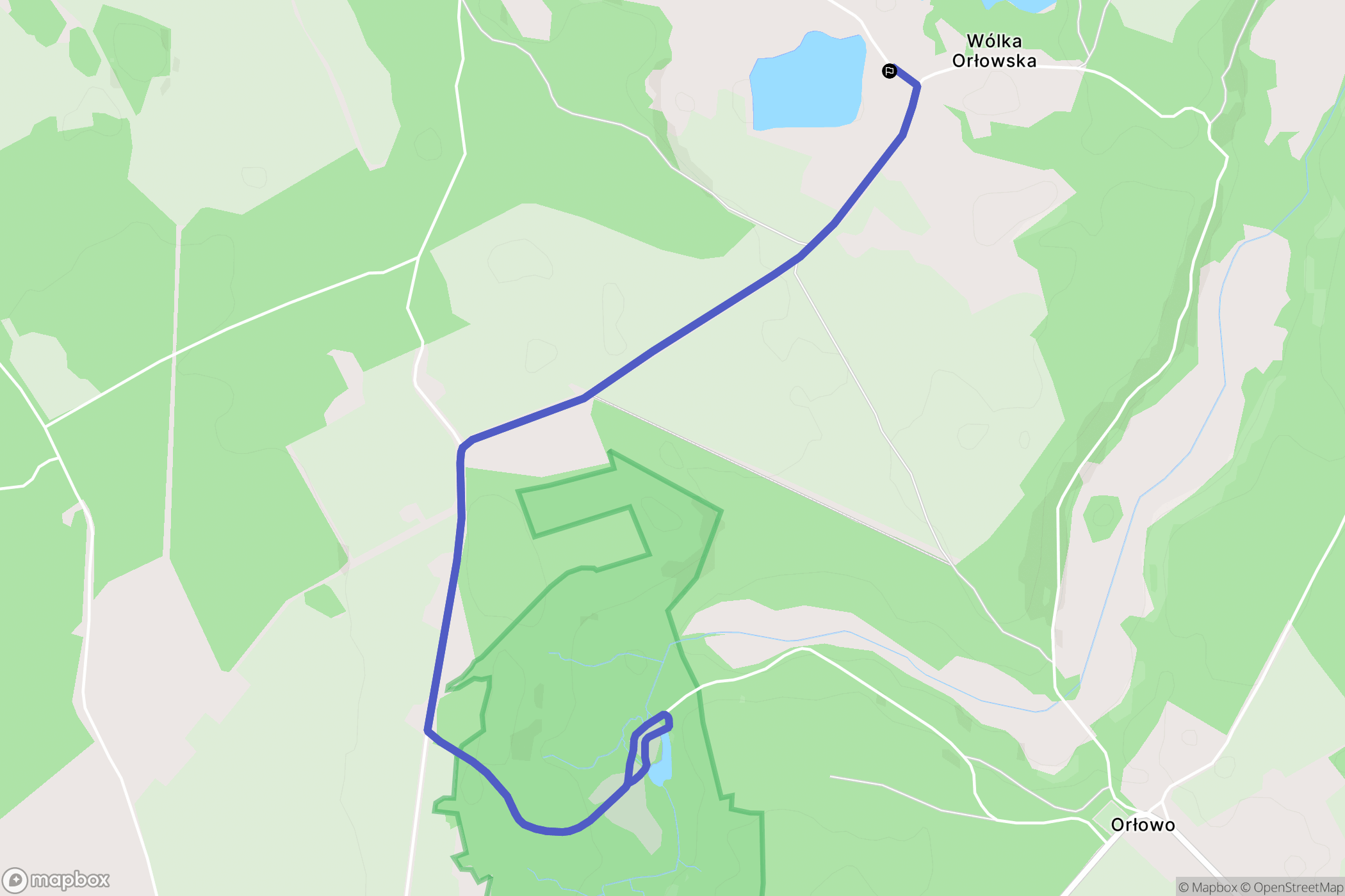 Wólka Orłowska: mapa trasy - Poland