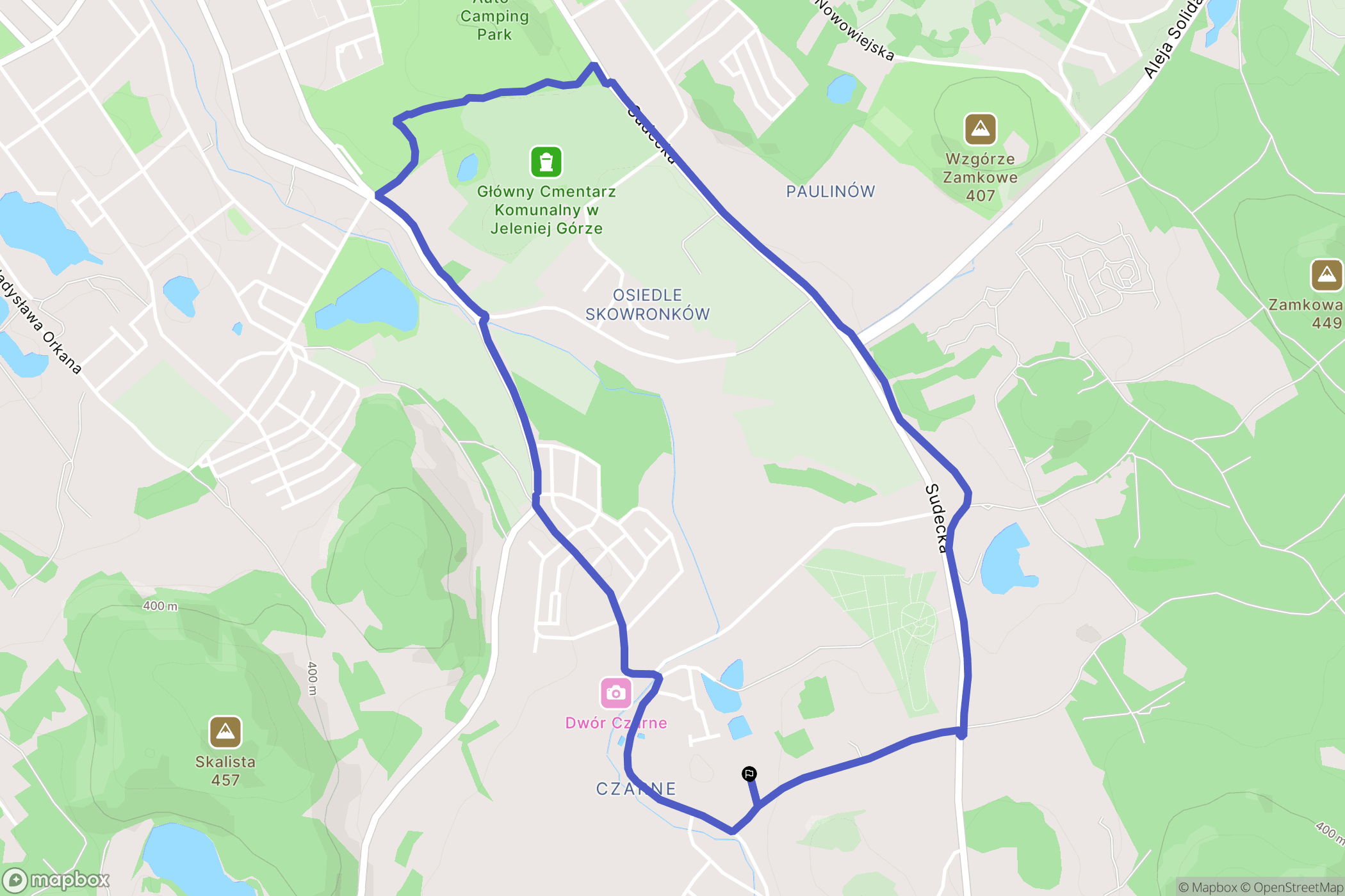 Jelenia Góra: mapa trasy - Poland
