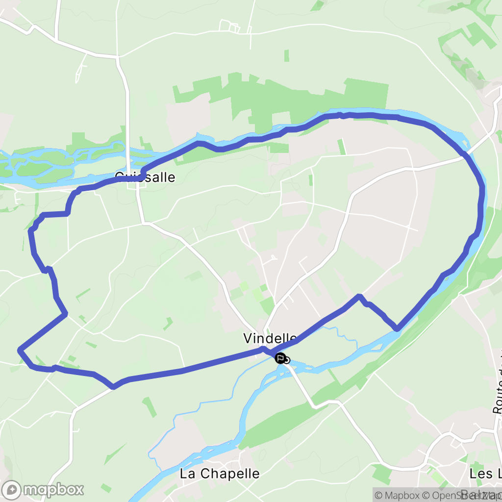 Vindelle : carte du parcours de randonnée - France