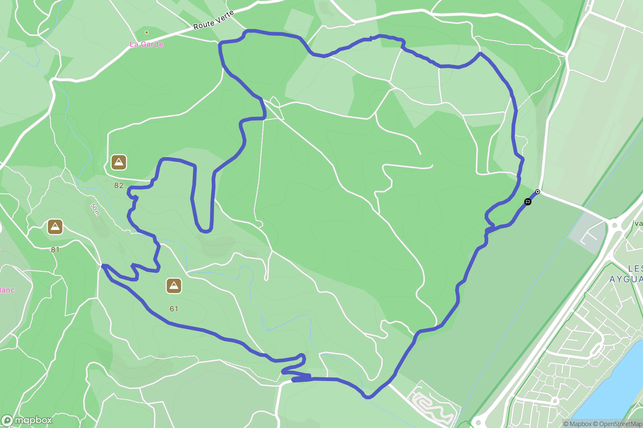 Gruissan : carte du parcours de randonnée - France