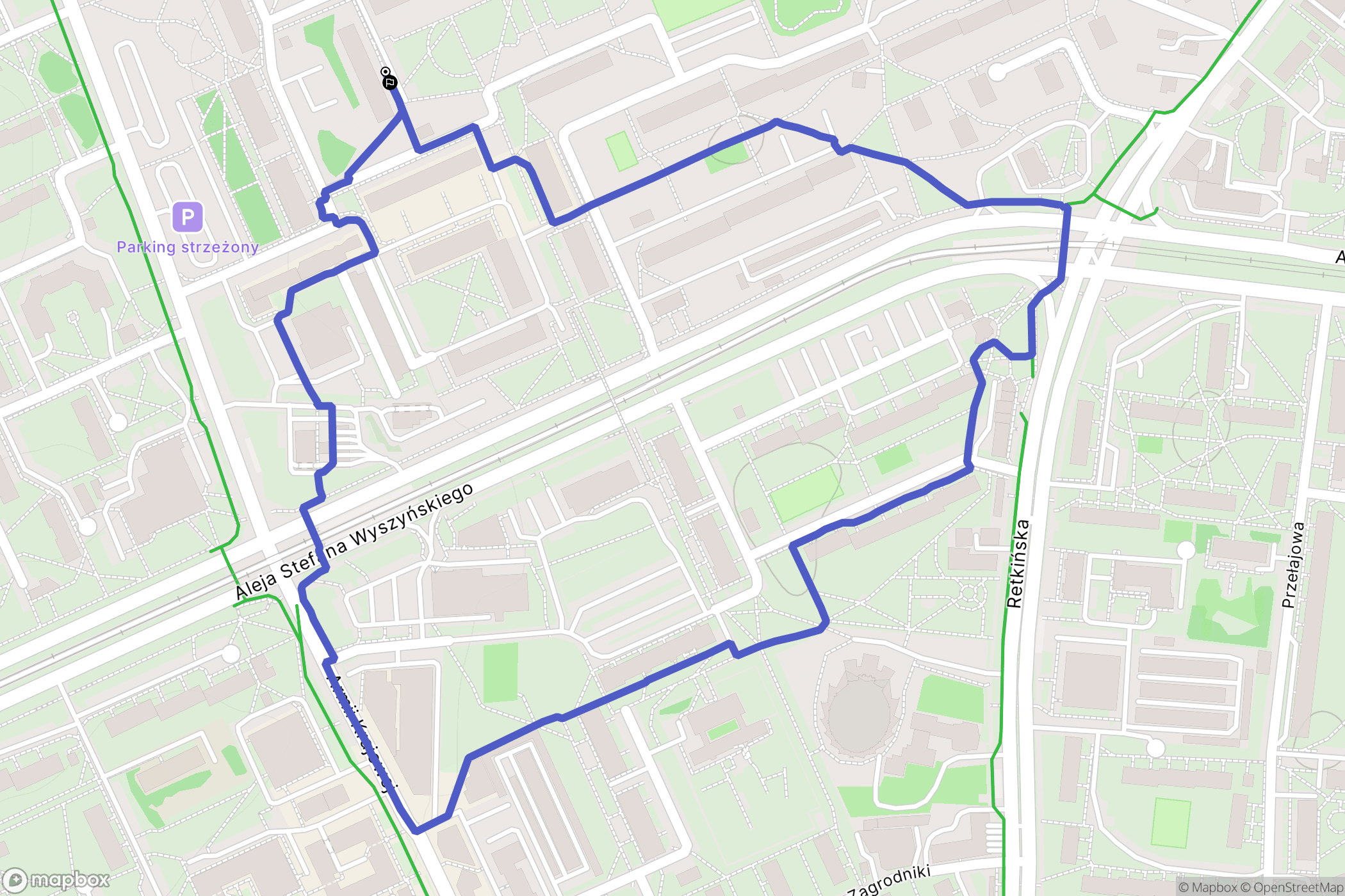 Łódź: mapa trasy - Poland