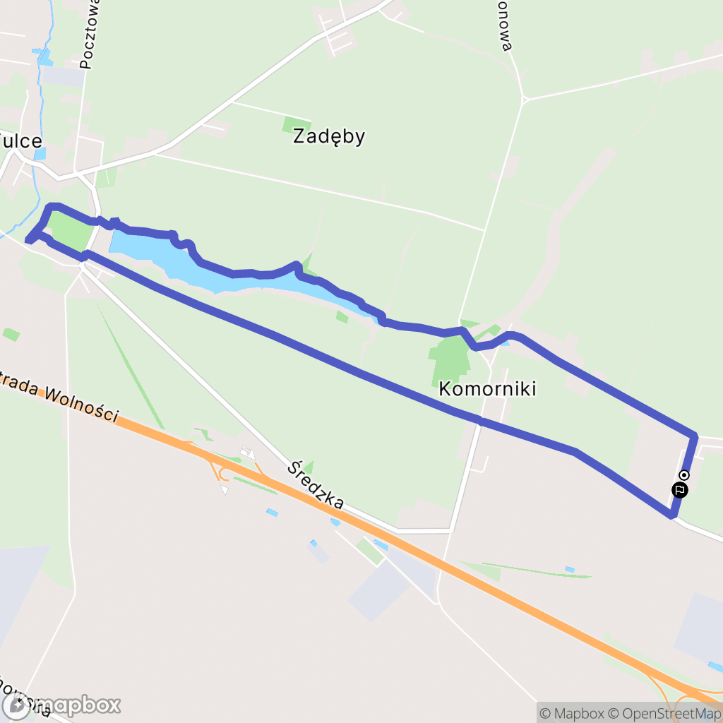 Komorniki: mapa trasy - Poland