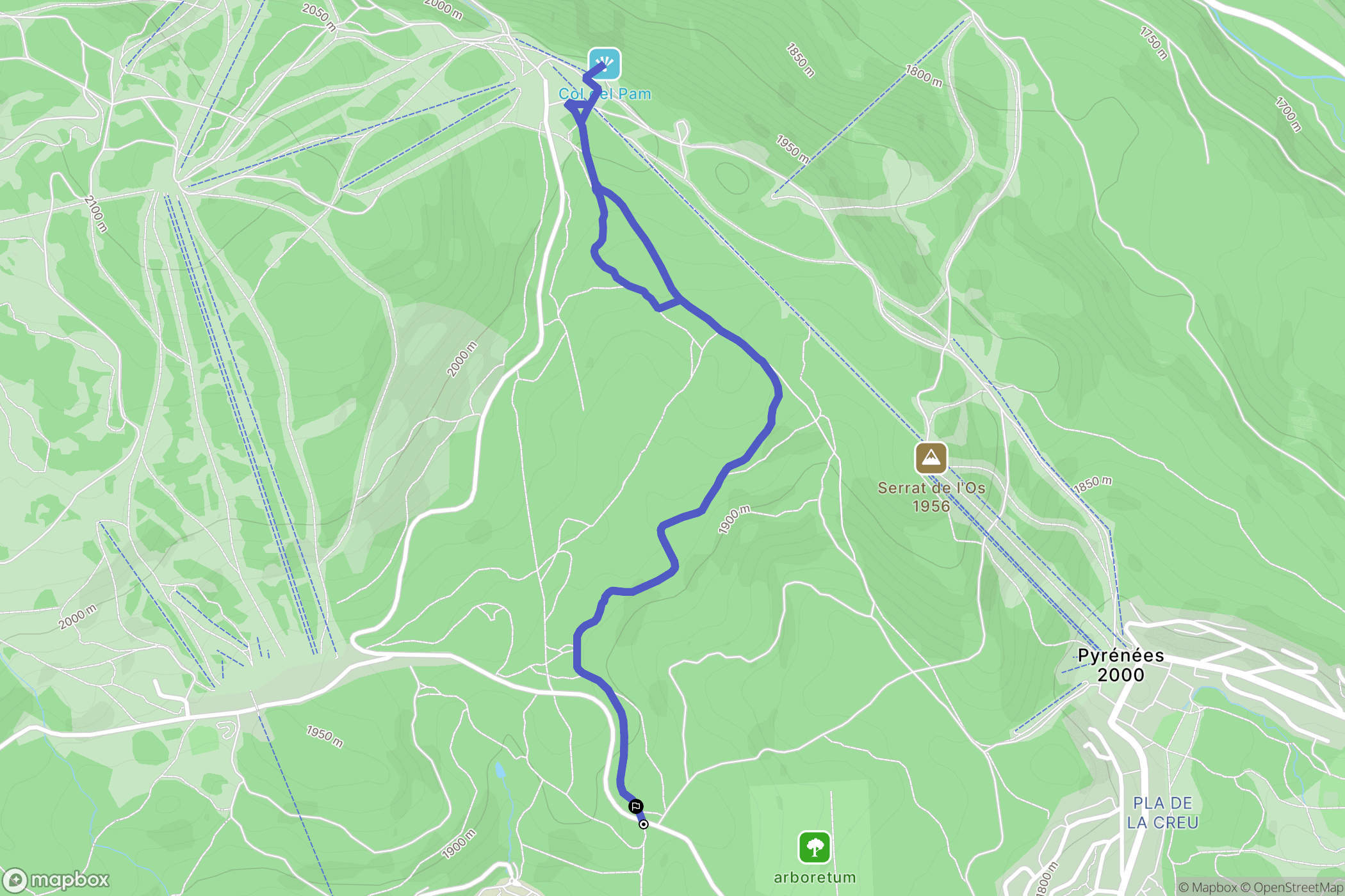 Font-Romeu-Odeillo-Via : carte du parcours de randonnée - France