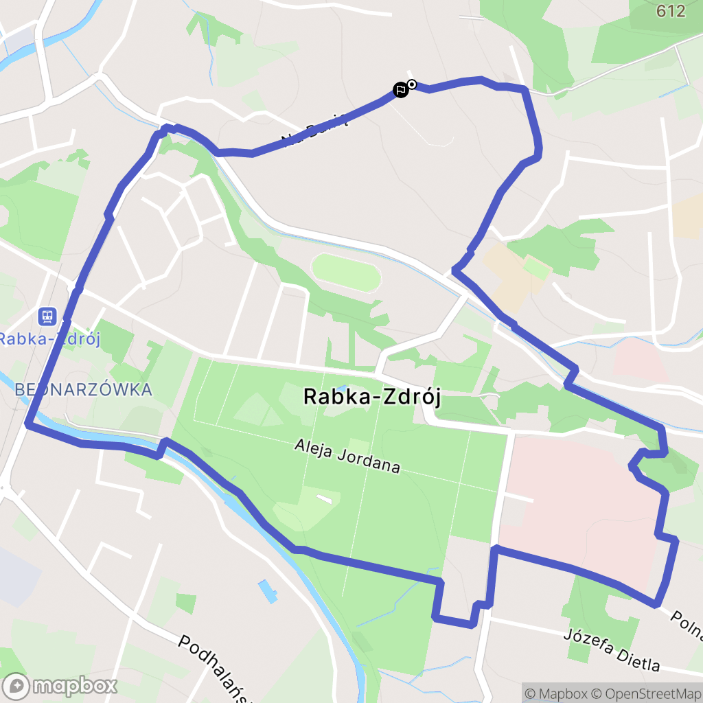 Rabka-Zdrój: mapa trasy - Poland