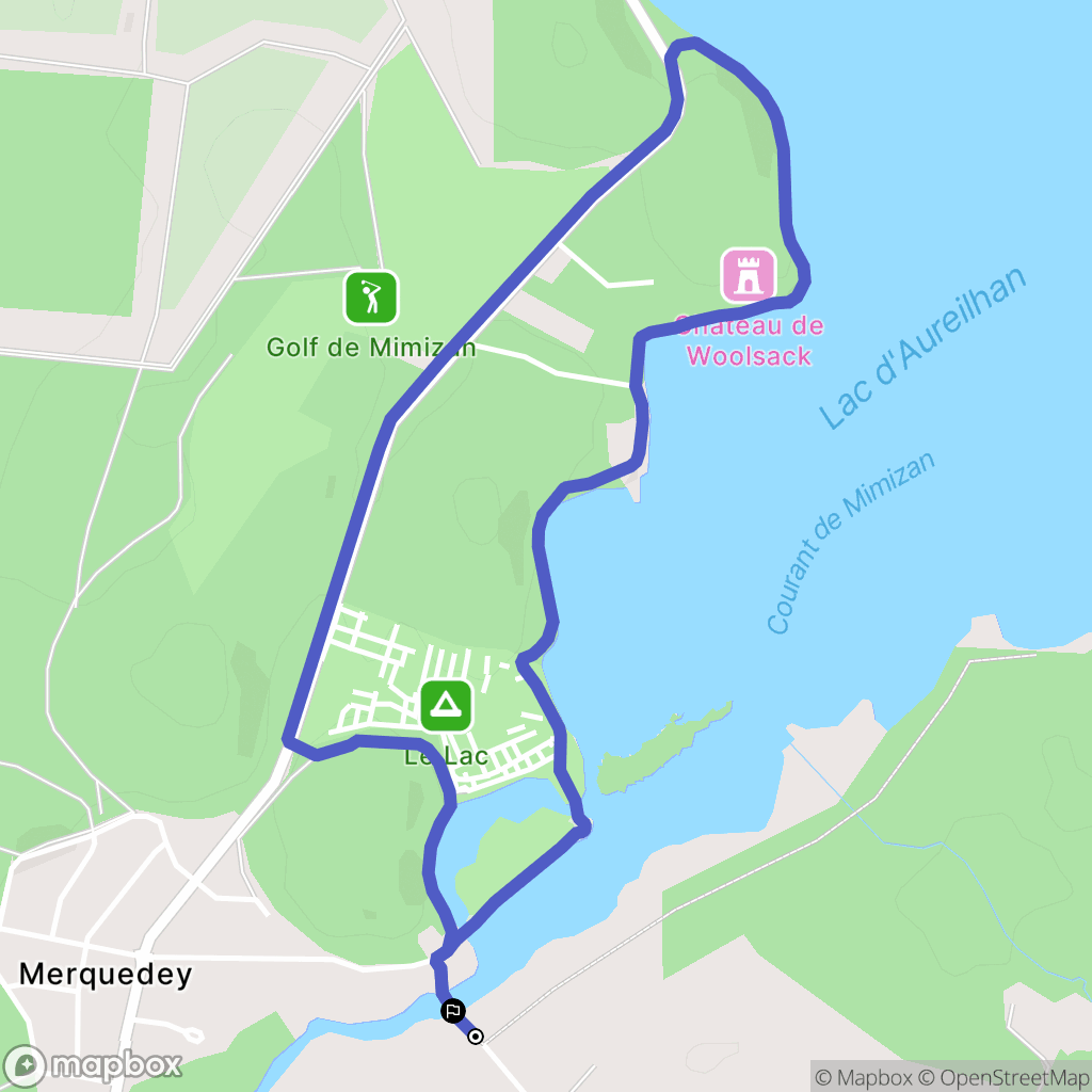 Mimizan : carte du parcours de randonnée - France