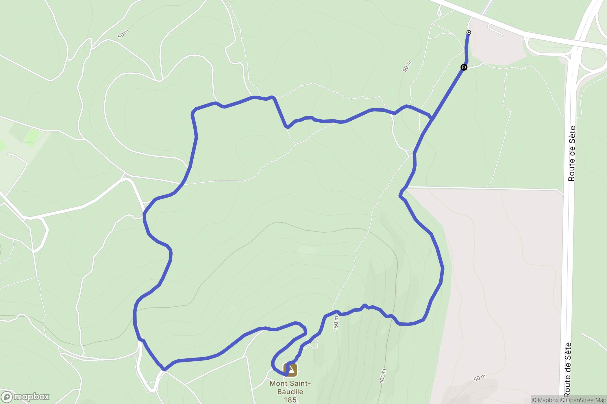 Villeneuve-lès-Maguelone : carte du parcours de randonnée - France
