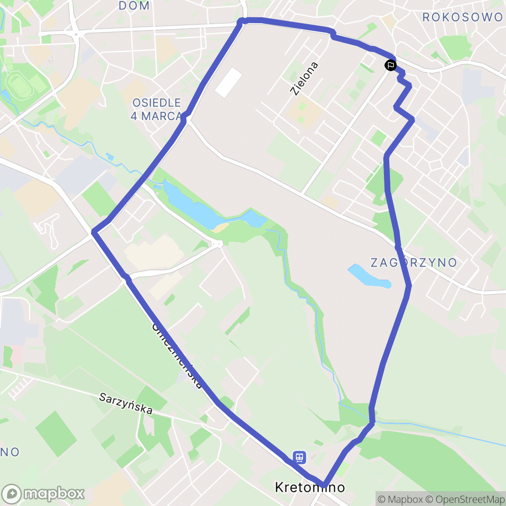 Koszalin: mapa trasy - Poland
