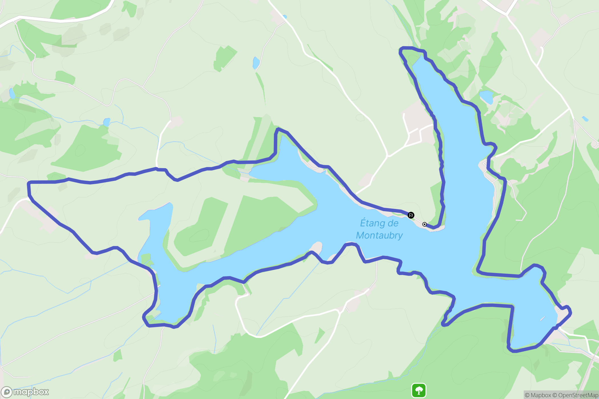Le Breuil : carte du parcours de randonnée - France