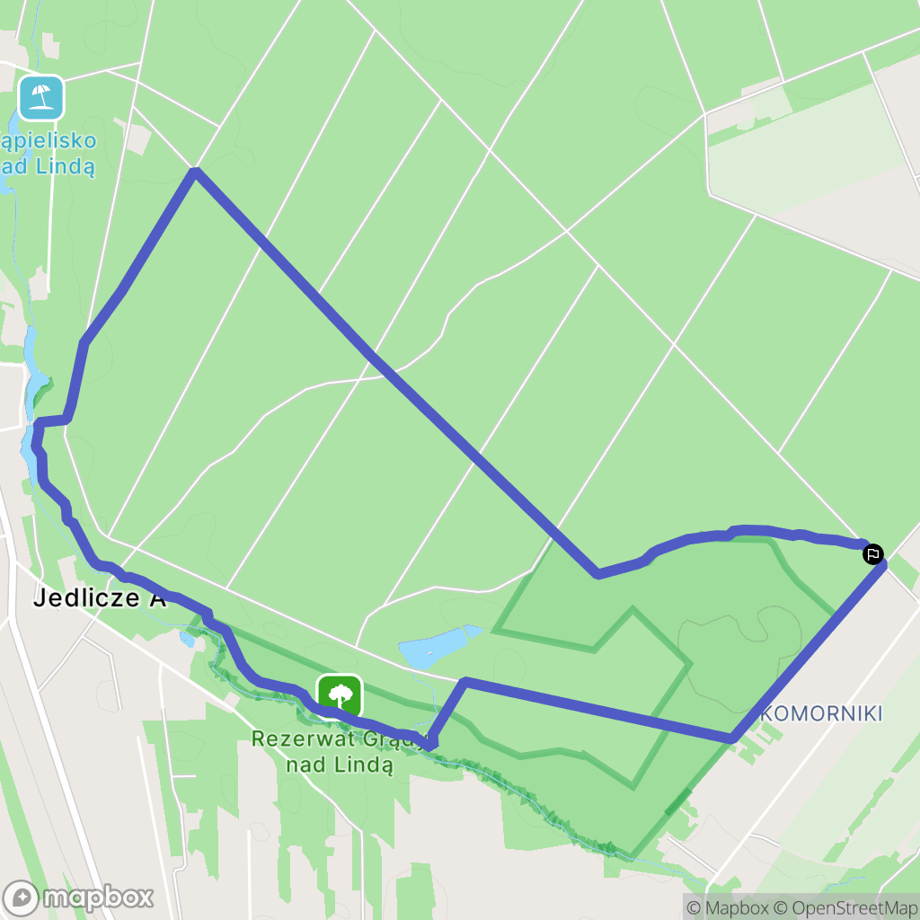 Lućmierz-Las: mapa trasy - Poland