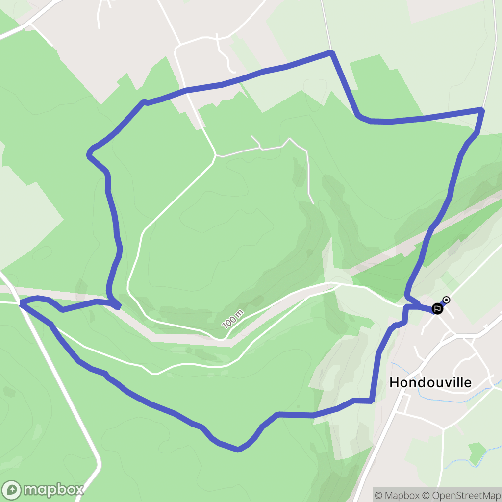 Hondouville : carte du parcours de randonnée - France