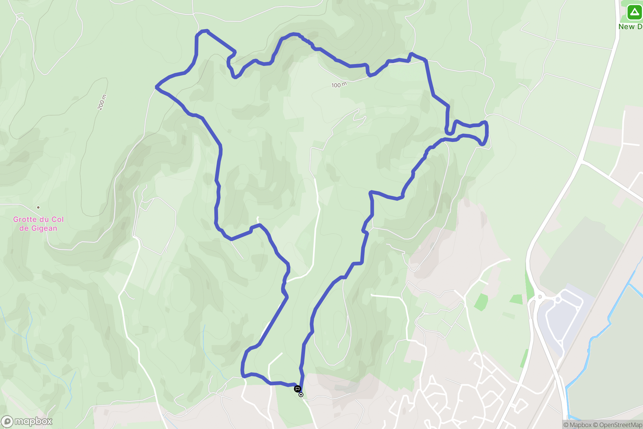 Frontignan : carte du parcours de randonnée - France