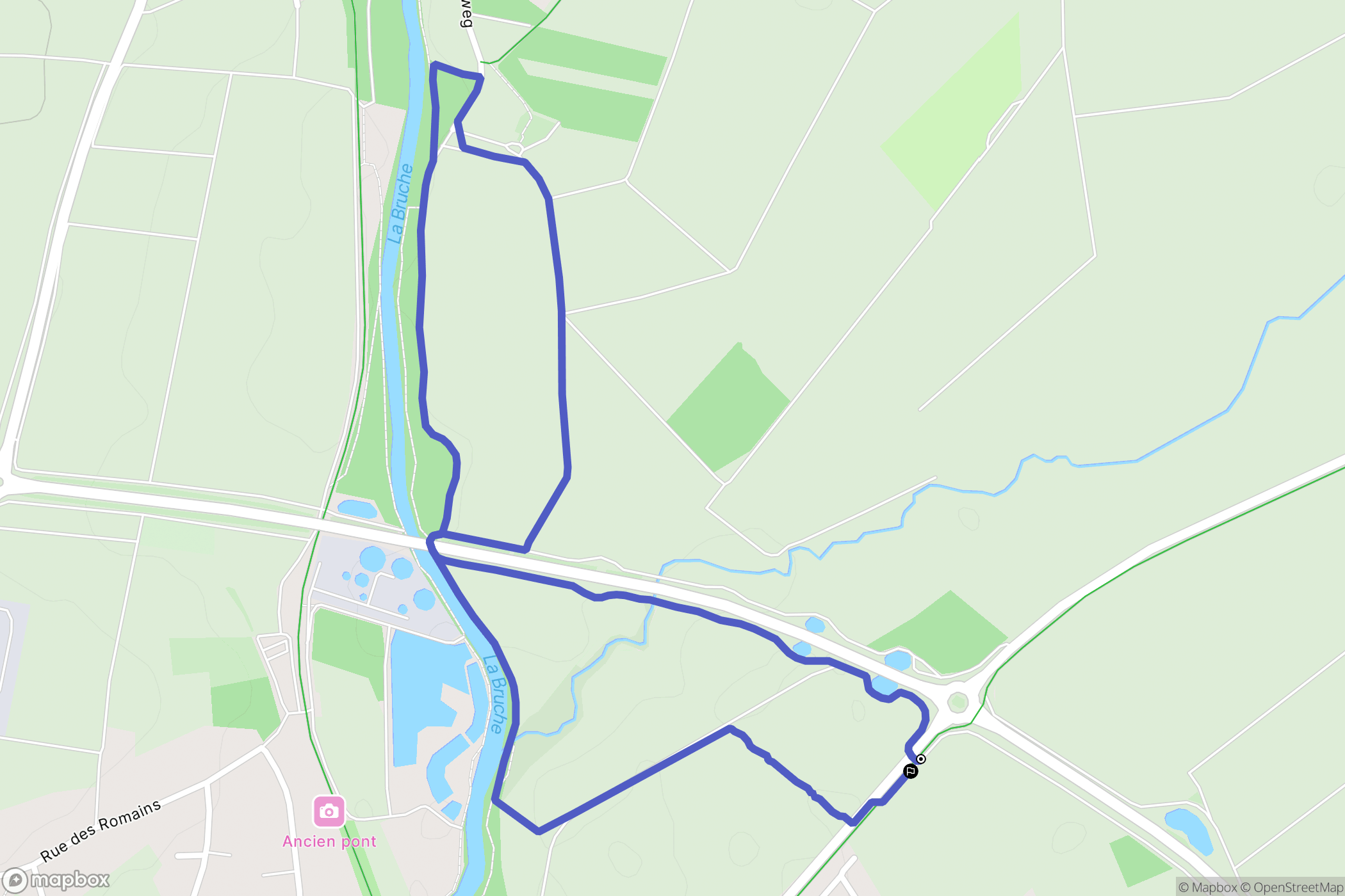 Molsheim : carte du parcours de randonnée - France