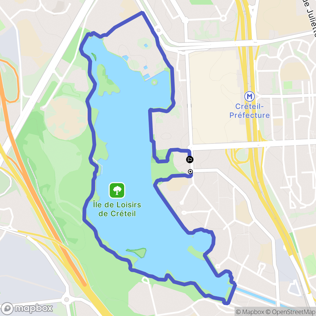 Créteil : carte du parcours de randonnée - France