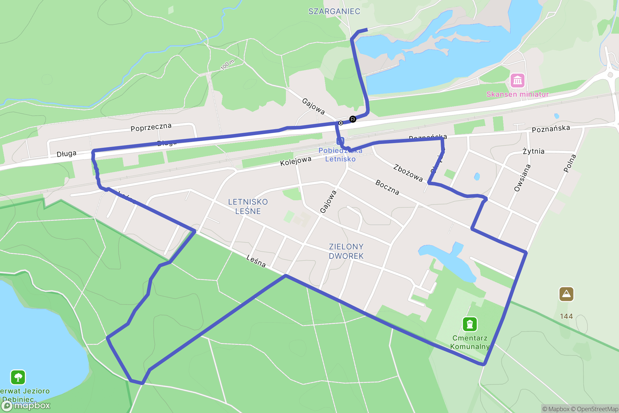 Pobiedziska: mapa trasy - Poland
