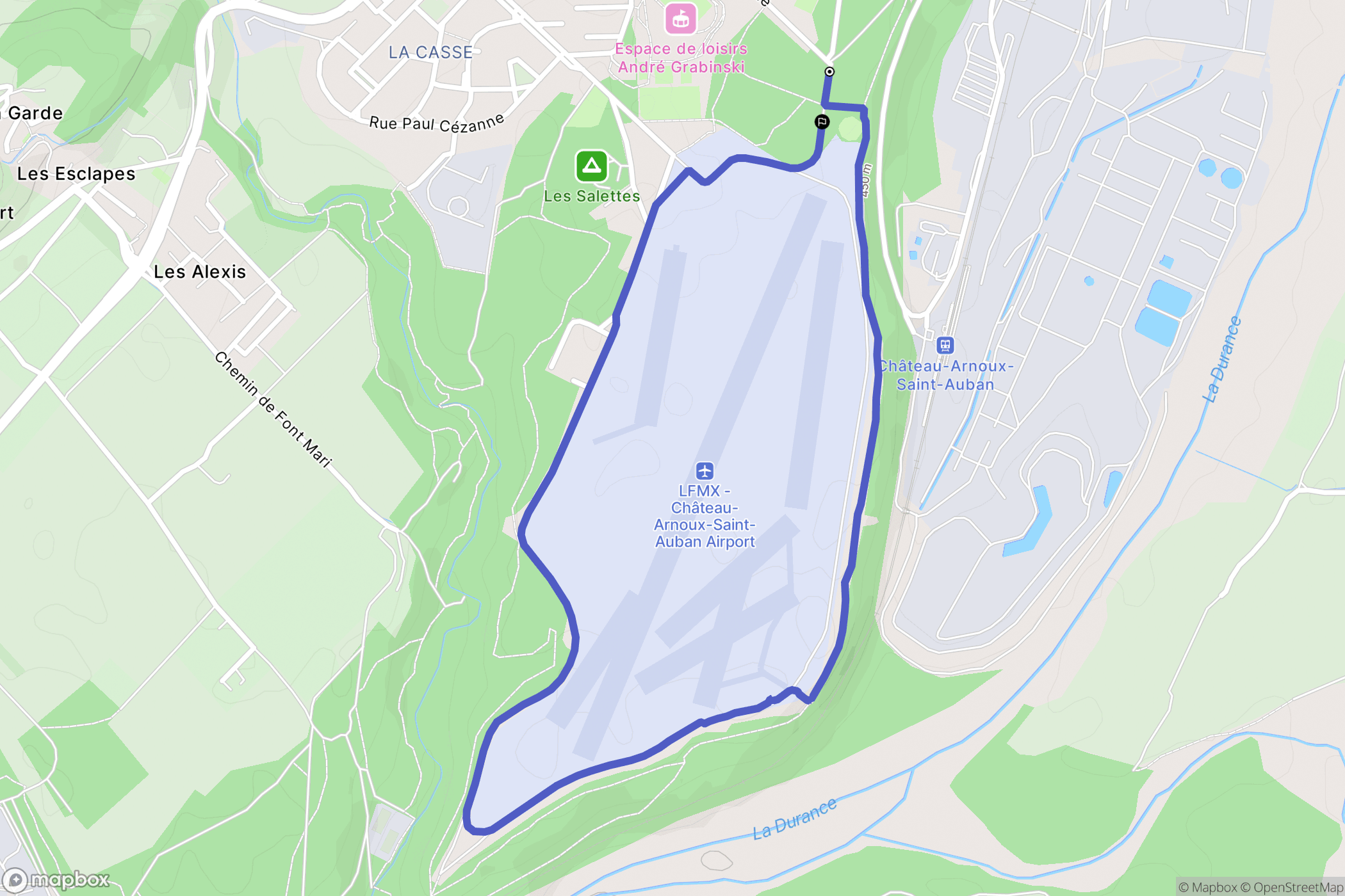 Château-Arnoux-Saint-Auban : carte du parcours de randonnée - France