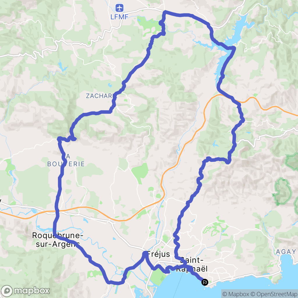 Saint-Raphaël : carte du parcours de randonnée - France